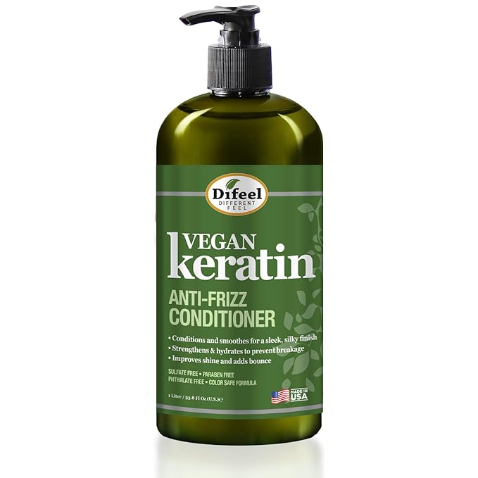 Difeel Vegan Keratin Anti Frizz Conditioner 12oz