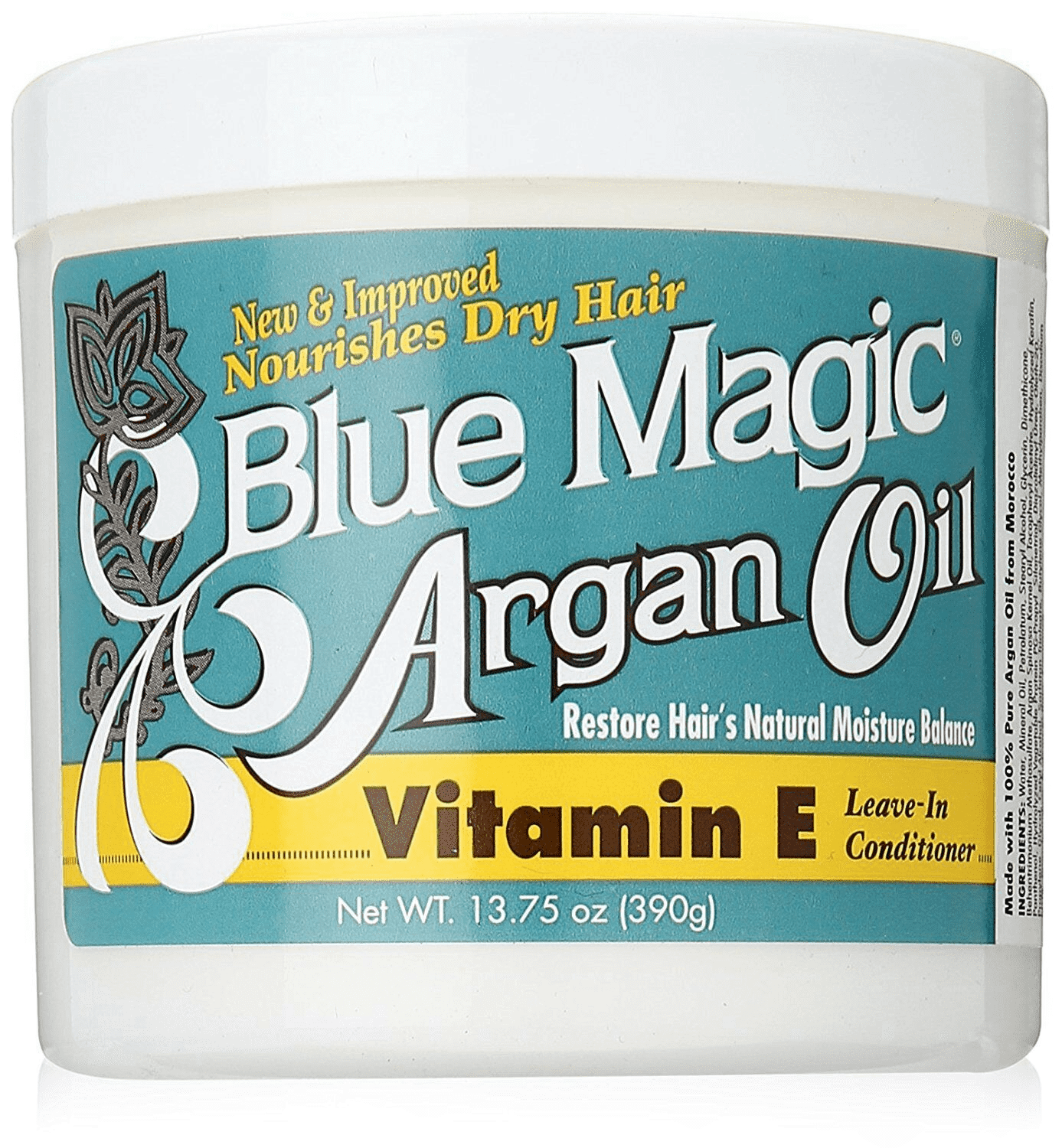 Blue Magic Argan Oil Vitamin E Leave in Conditioner 13.75oz