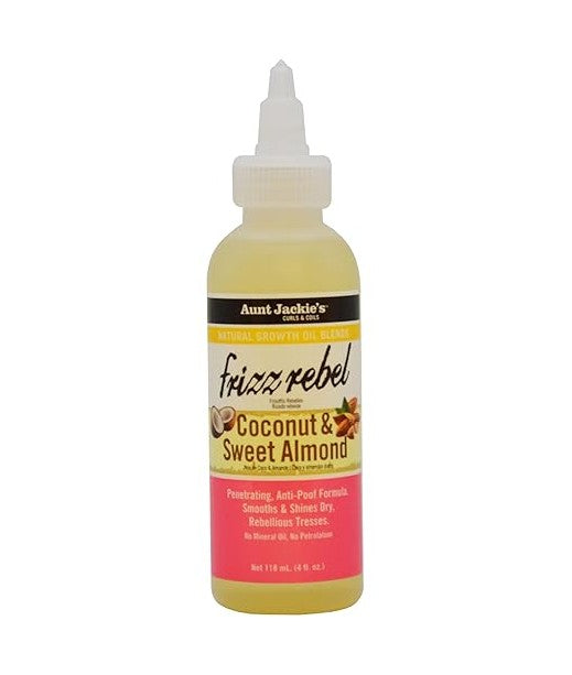 Aunt Jackies Frizz Rebel Coconut and Sweet Almond Growth Oil 4oz