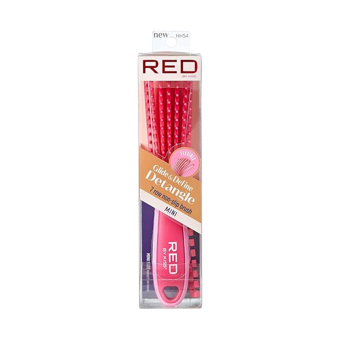 Red by Kiss Glide and Define Detangle Brush Mini HH54