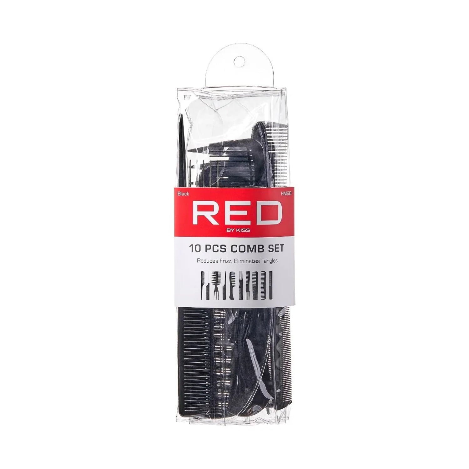 Red by Kiss 10pc Comb Set Black HM60