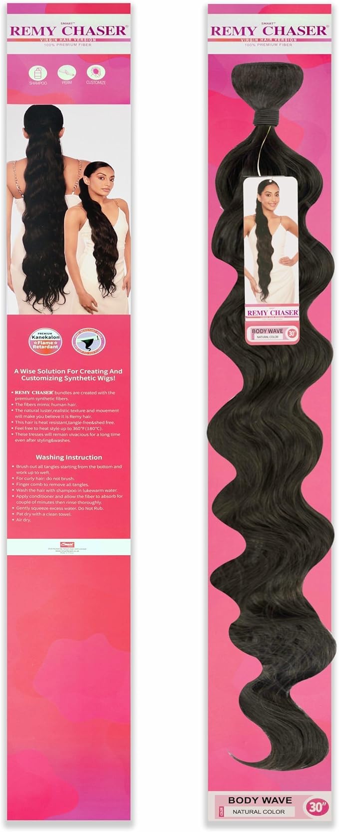 Remy Chaser Premium Synthetic Weave - Body Wave 30'' Natural Brown
