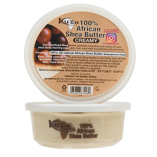 Kuza 100% Pure African Shea Butter White Creamy 8oz