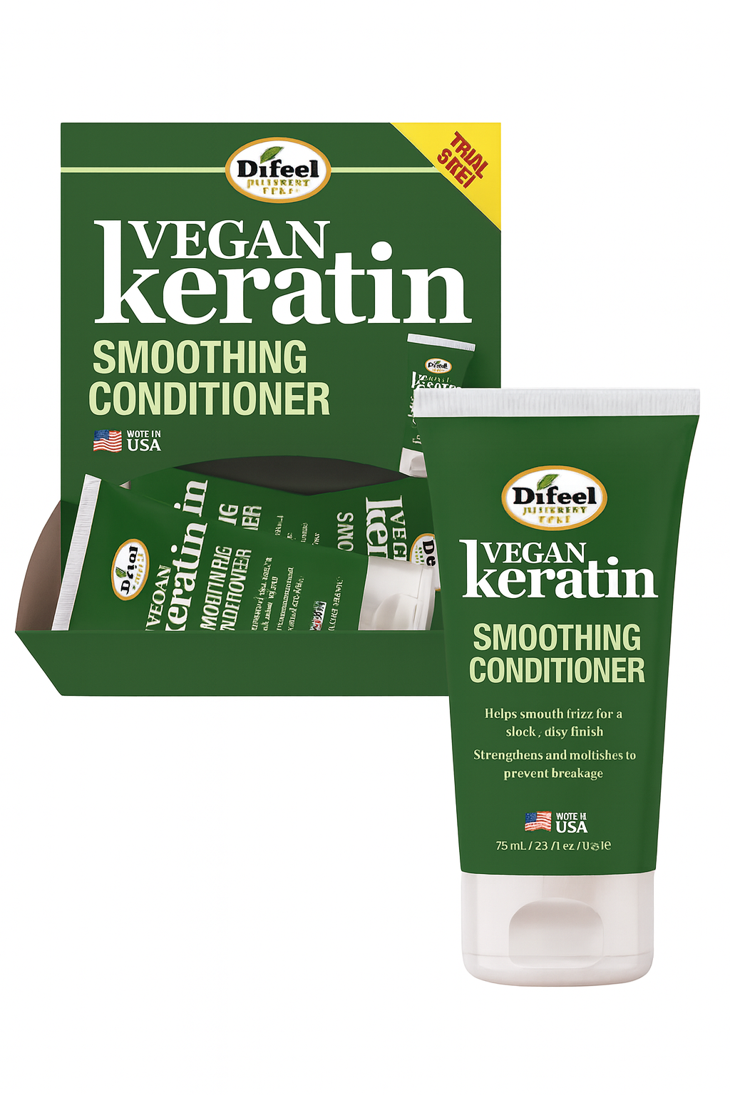 Difeel Vegan Keratin Smoothing Conditioner 2.5oz