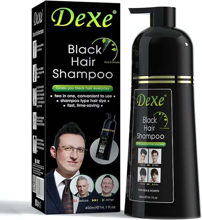 Dexe Black Hair Colour Shampoo 400ml
