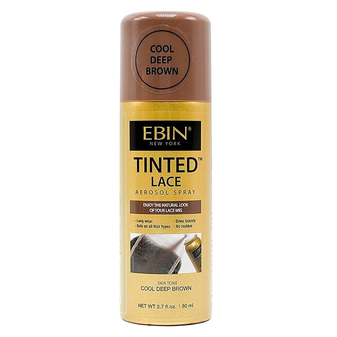 EBIN Tinted Lace Spray Cool Deep Brown 80ml