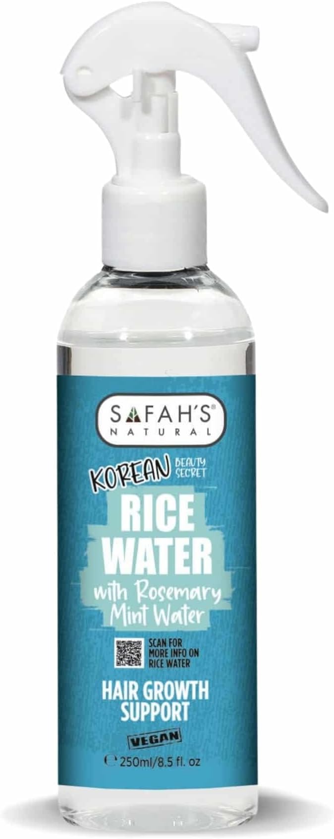 Safahs Natural Rice Water with Rosemary 250ml
