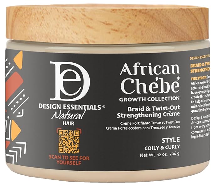 Design Essentials African Chebe Braid and Twist Out Strengthening Cream 12oz