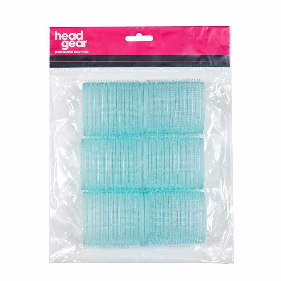 Head Gear Velco Rollers Light Blue 56mm
