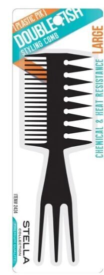 Stella Collection Plastic Pik Double Fish Comb - 2424