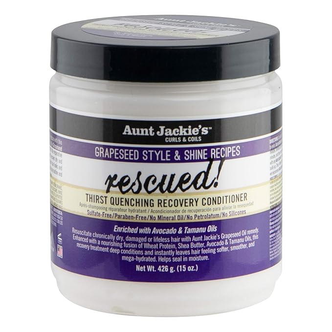 Aunt Jackies Grapeseed Rescued Thirst Quenching Recovery Conditioner 15oz