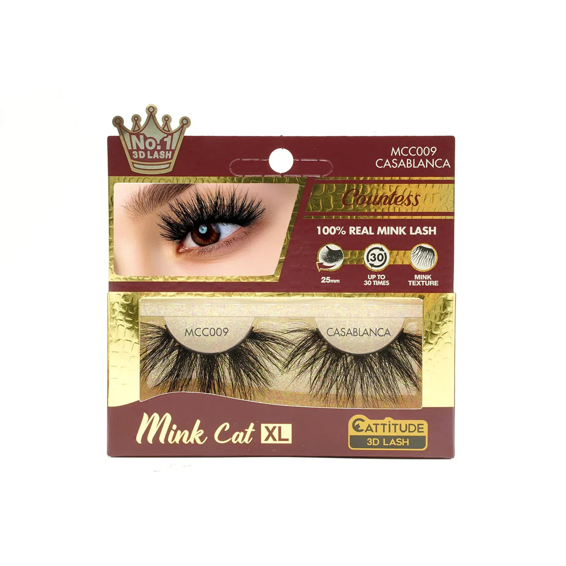 EBIN Cattitude Eyelashes - Mink Cat XL Casablanca 009