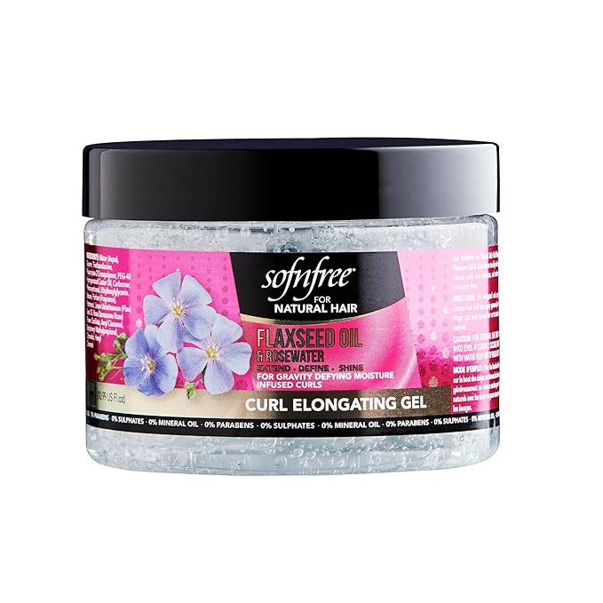 Sof n Free Natural Flaxseed and Rosewater Curl Elongating Gel 325ml