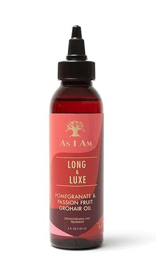 As I Am Long and Luxe Pomegranate Passion Fruit Gro Oil 4oz