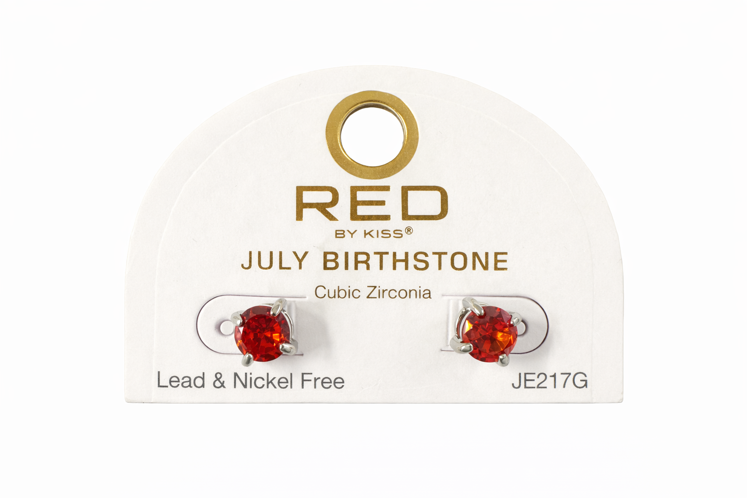 Red by Kiss Cubic Zirconia Birthstone Earrings July JE217G
