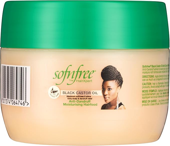 Sof n Free Black Castor Oil Anti Dandruff Moisturising Hair Food 250ml