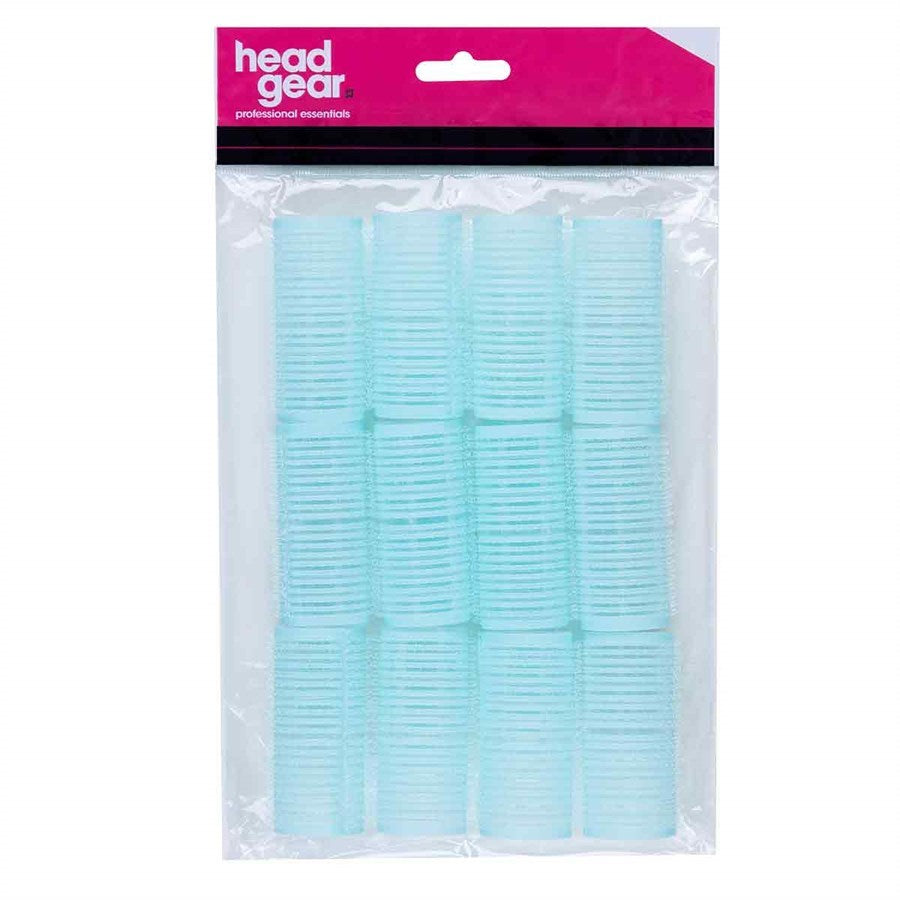 Head Gear Velco Rollers Light Blue 28mm