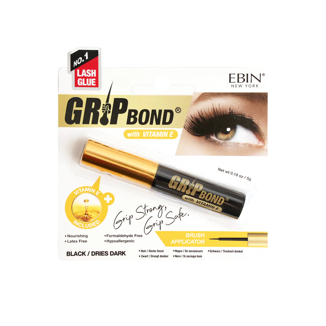 EBIN Grip Bond Eyelash Glue - Vitamin E Black 5g