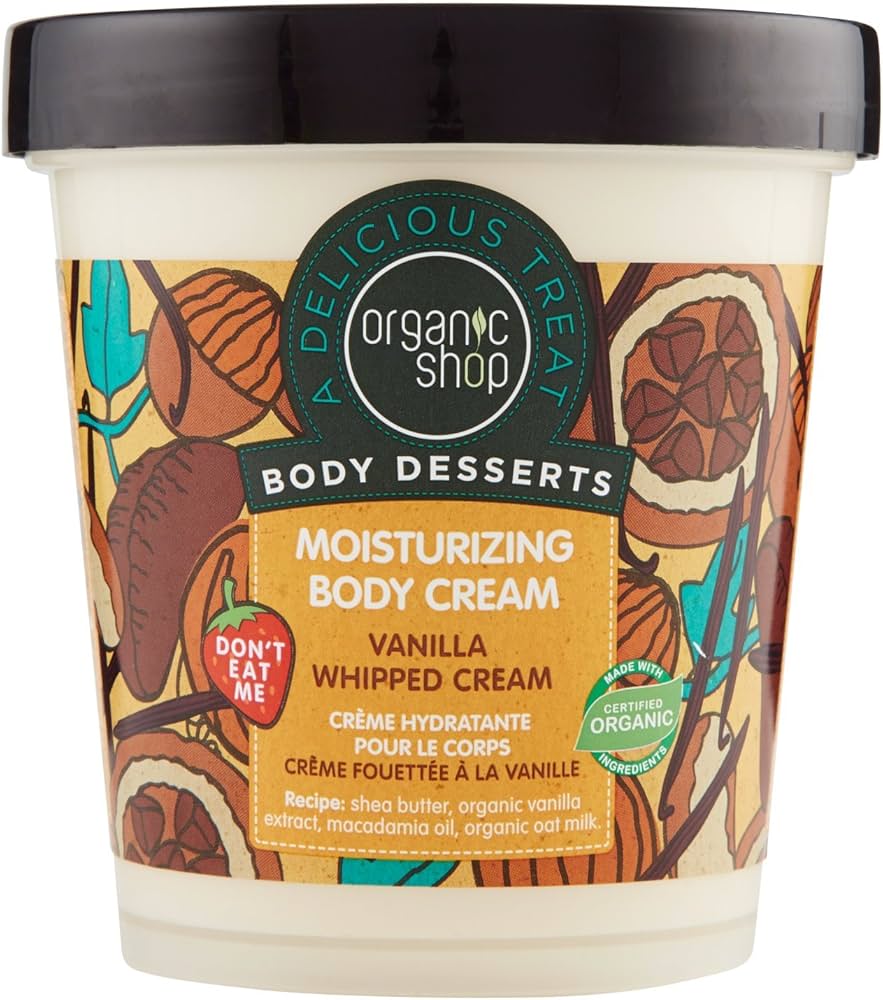 Organic Shop Vanilla Whipped Cream Moisturising Body Cream 450ml