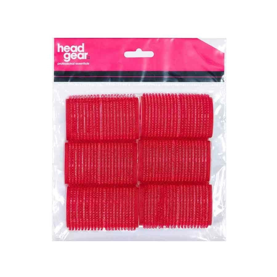 Head Gear Velco Rollers Red 36mm