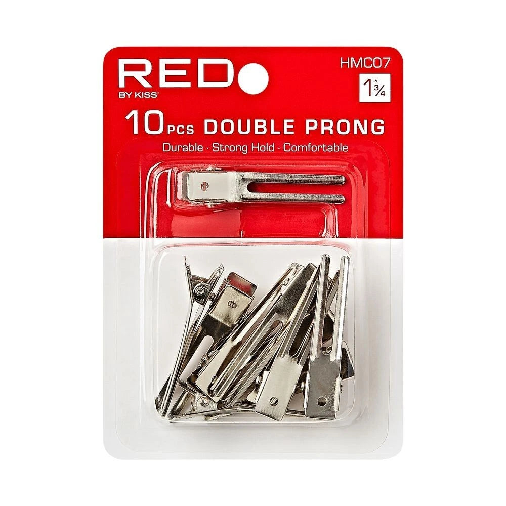 Red by Kiss Double Prong Clips 10pc 1.75in HMC07