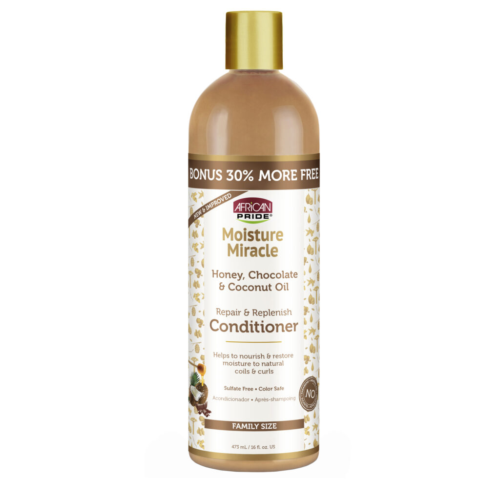 African Pride Moisture Miracle Honey Chocolate Coconut Conditioner 16oz
