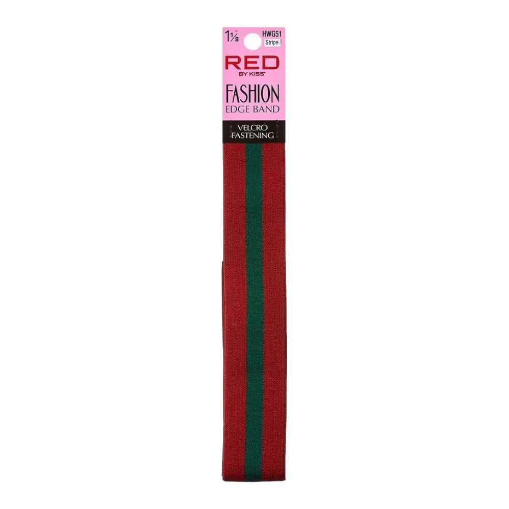 Red by Kiss Fashion Edge Band 1 1/8in Stripe HWG51