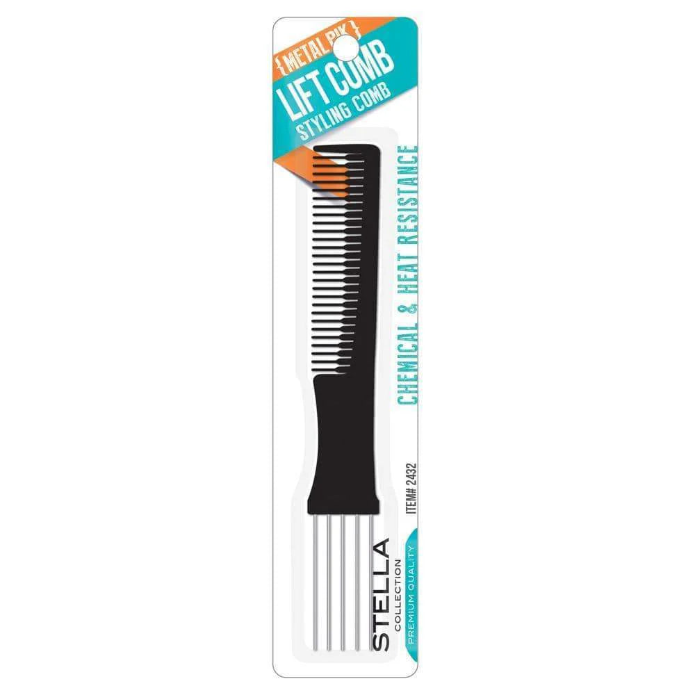 Stella Collection Metal Pik Lift Comb - 2432