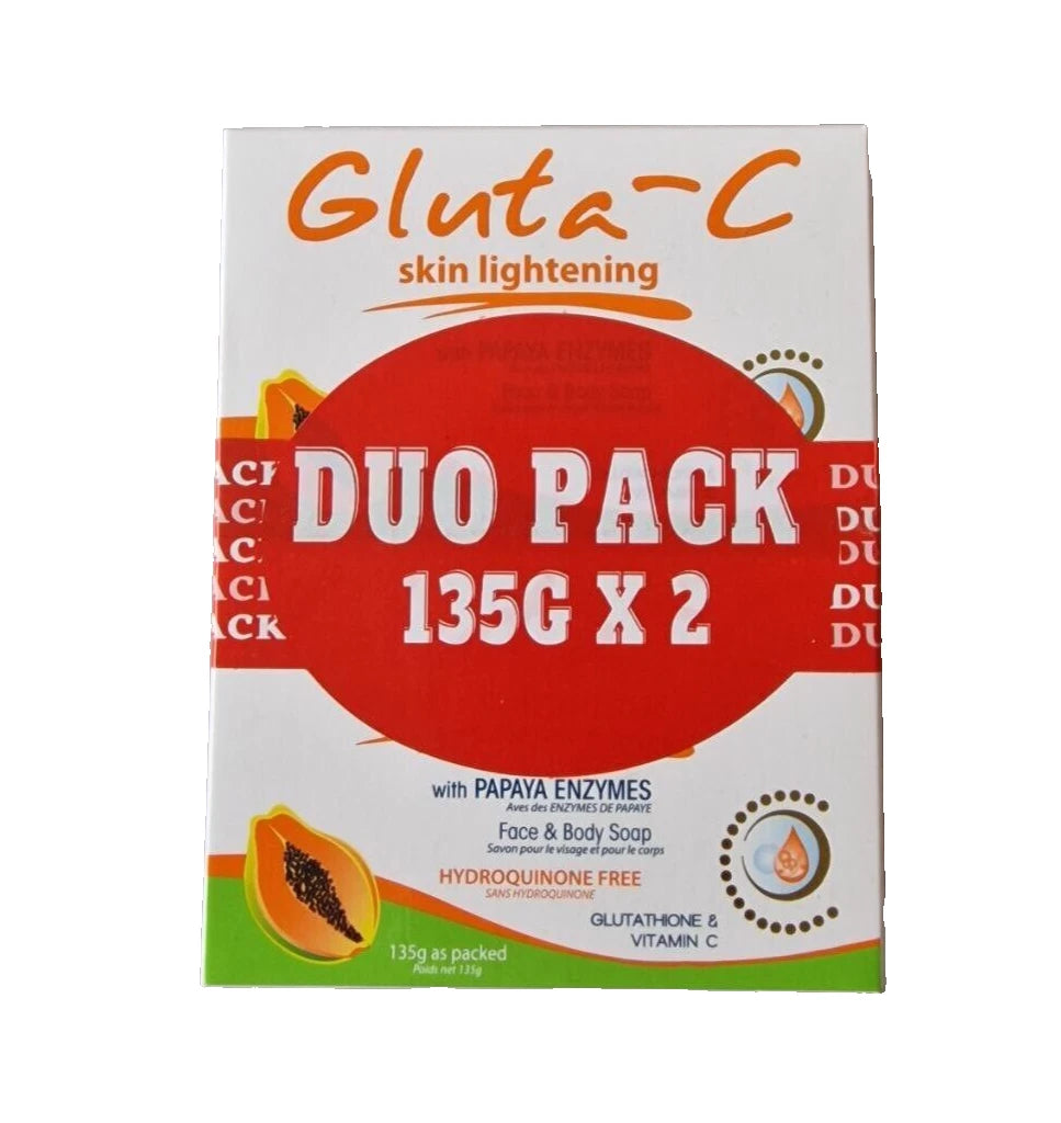 Gluta C Papaya Lightening Face and Body Soap 135g x 2