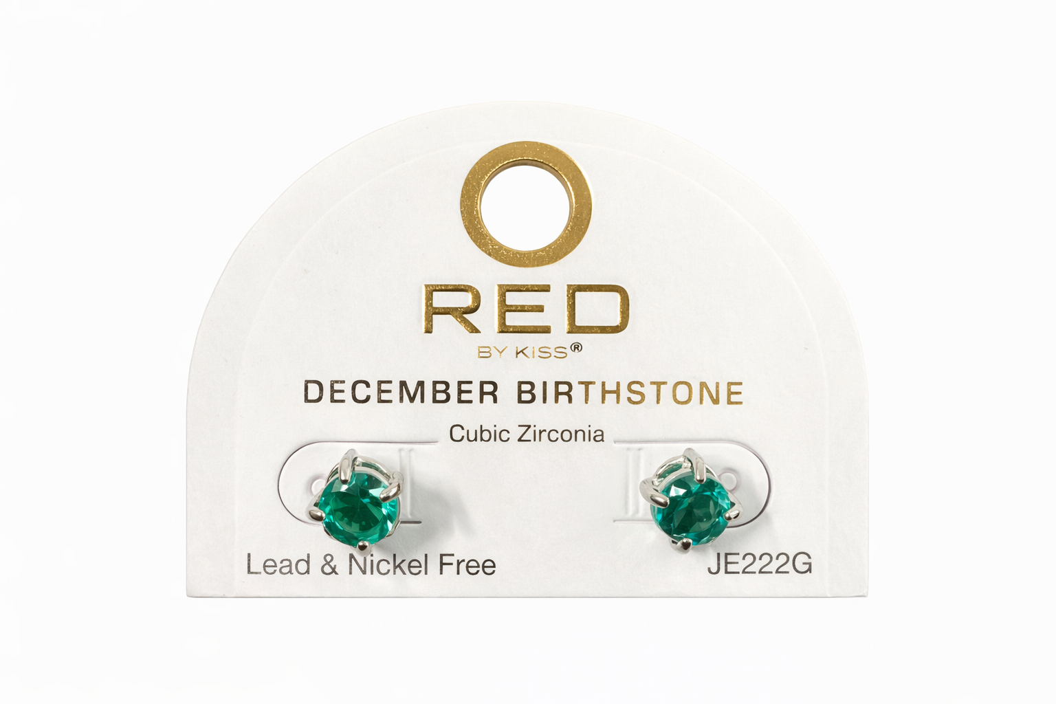 Red by Kiss Cubic Zirconia Birthstone Earrings December JE222G