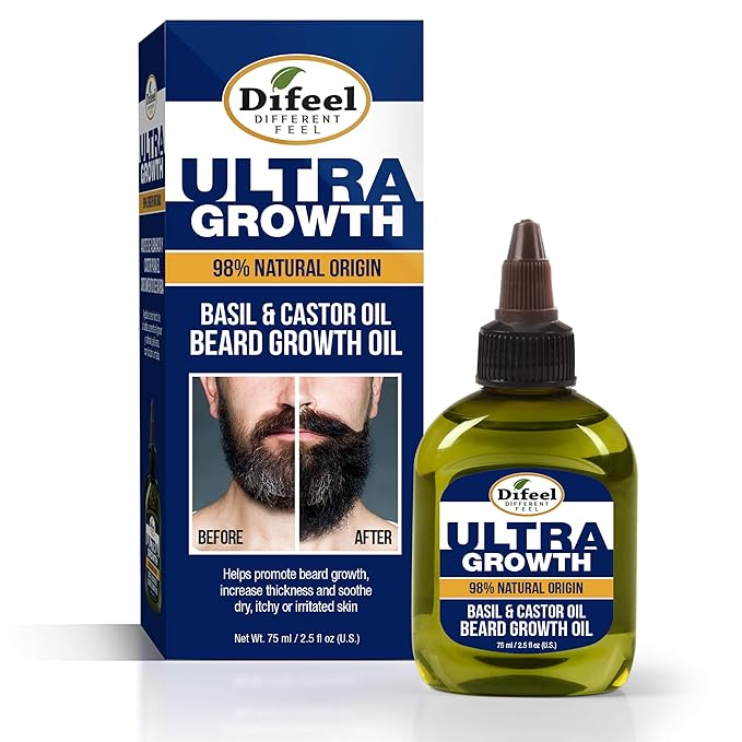 Difeel Ultra Growth Basil and Castor Beard Growth Oil 2.5oz