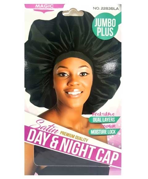 Magic Collection Satin Day and Night Cap Jumbo Plus - 2283BLA