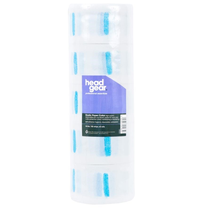 Head Gear Elastic Paper Collars 100 x 5 White