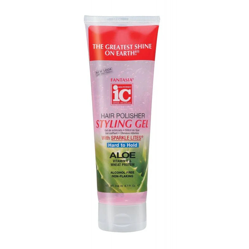 Fantasia IC Aloe Hair Polisher Styling Gel Tube Hard to Hold 8.7oz