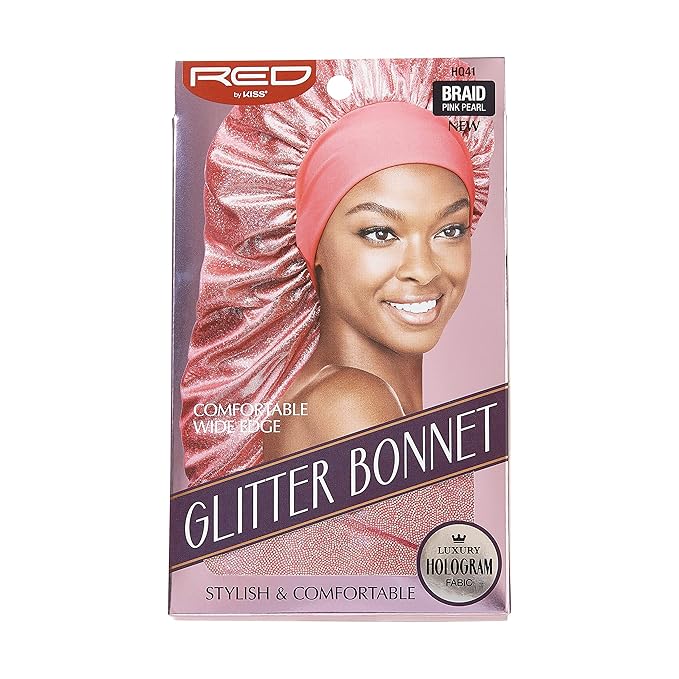 Red by Kiss Glitter Braid Bonnet Pink Pearl HQ41