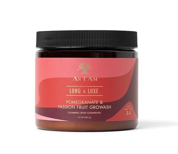 As I Am Long and Luxe Pomegranate Passion Fruit GroWash 16oz