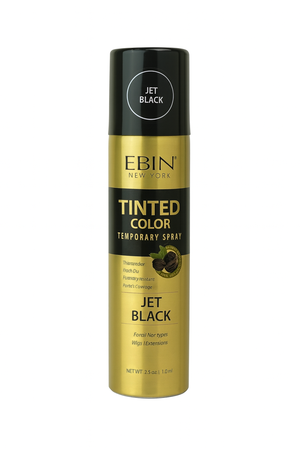 EBIN Tinted Colour Spray Jet Black 100ml