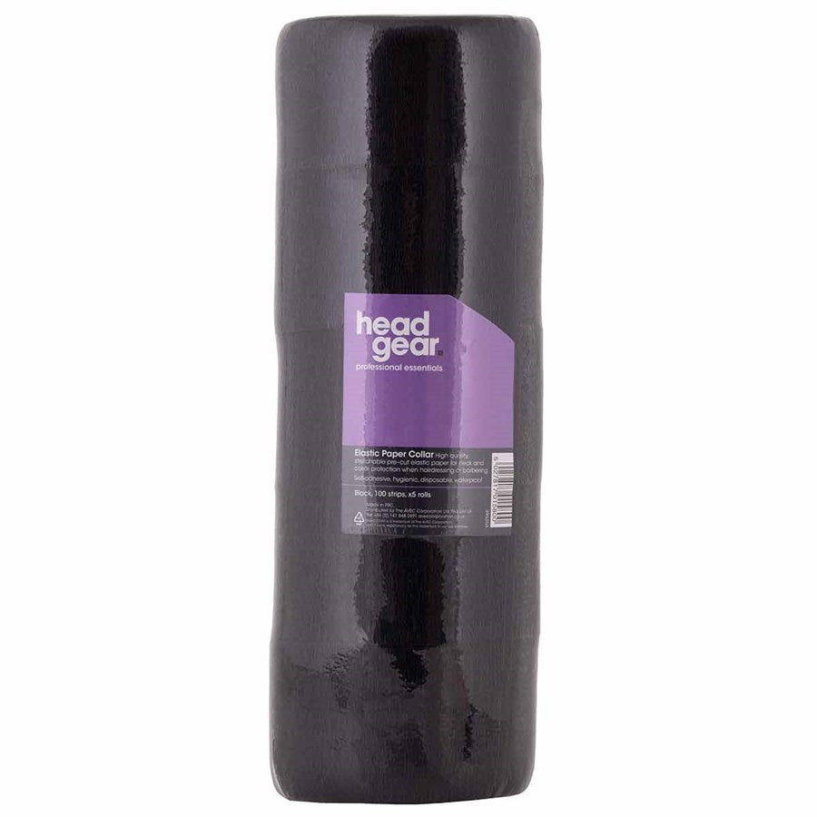 Head Gear Elastic Paper Collar 100 x 5 Black