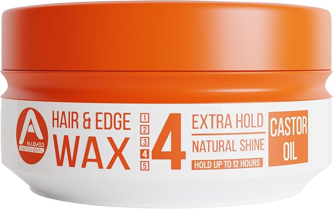 Allored Professional Hair and Edge Wax Castor Oil (Orange) 150ml
