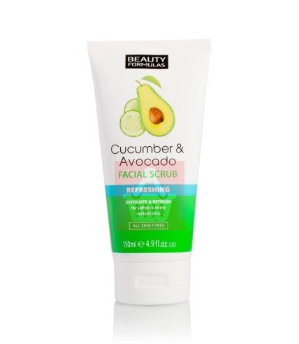 Beauty Formulas Cucumber and Avocado Facial Scrub 150ml