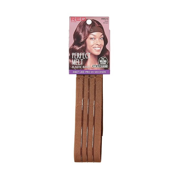 Red by Kiss Perfect Melt Wig Band 1 3/4in Silicone Dark Brown HWG15