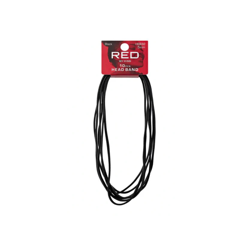 Red by Kiss Headbands 10pcs 5mm Black HEB32