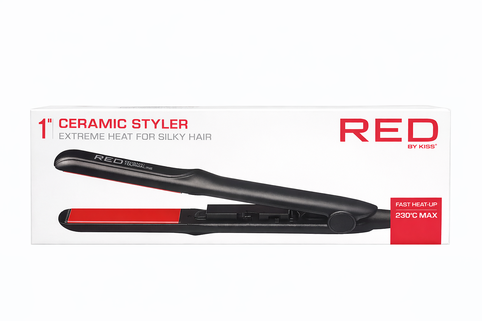 Red by Kiss Ceramic Styler Flat Iron 1''