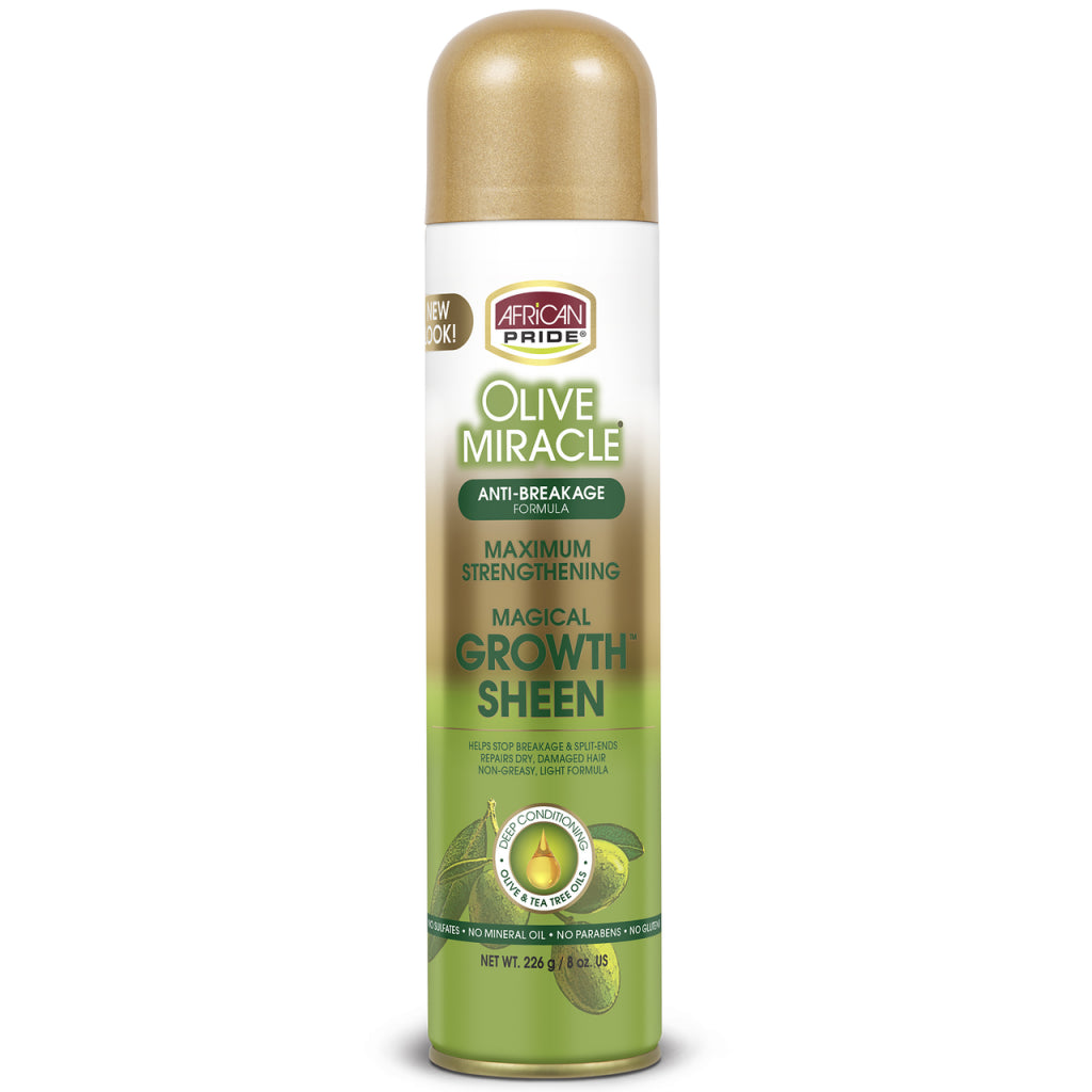 African Pride Olive Miracle Growth Sheen Spray 8oz