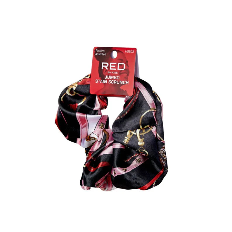 Red by Kiss Jumbo Satin Scrunchie Assorted Pattern HSS03