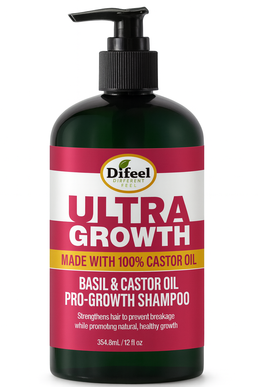 Difeel Ultra Growth Basil and Castor Shampoo 12oz