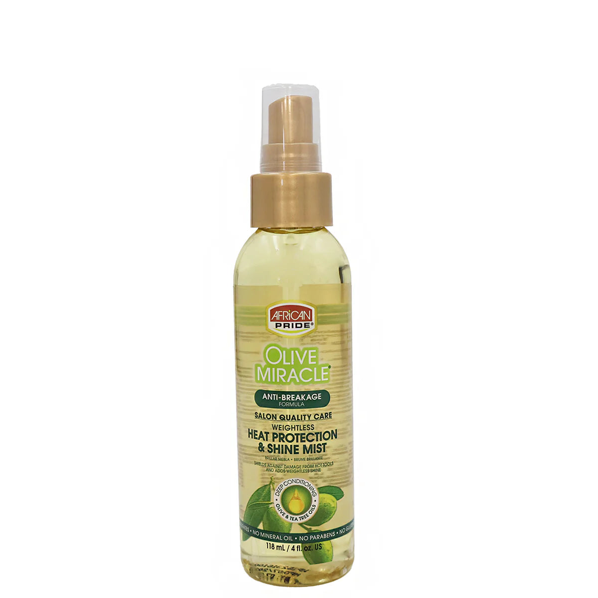 African Pride Olive Miracle Heat Protector Shine Mist 4oz