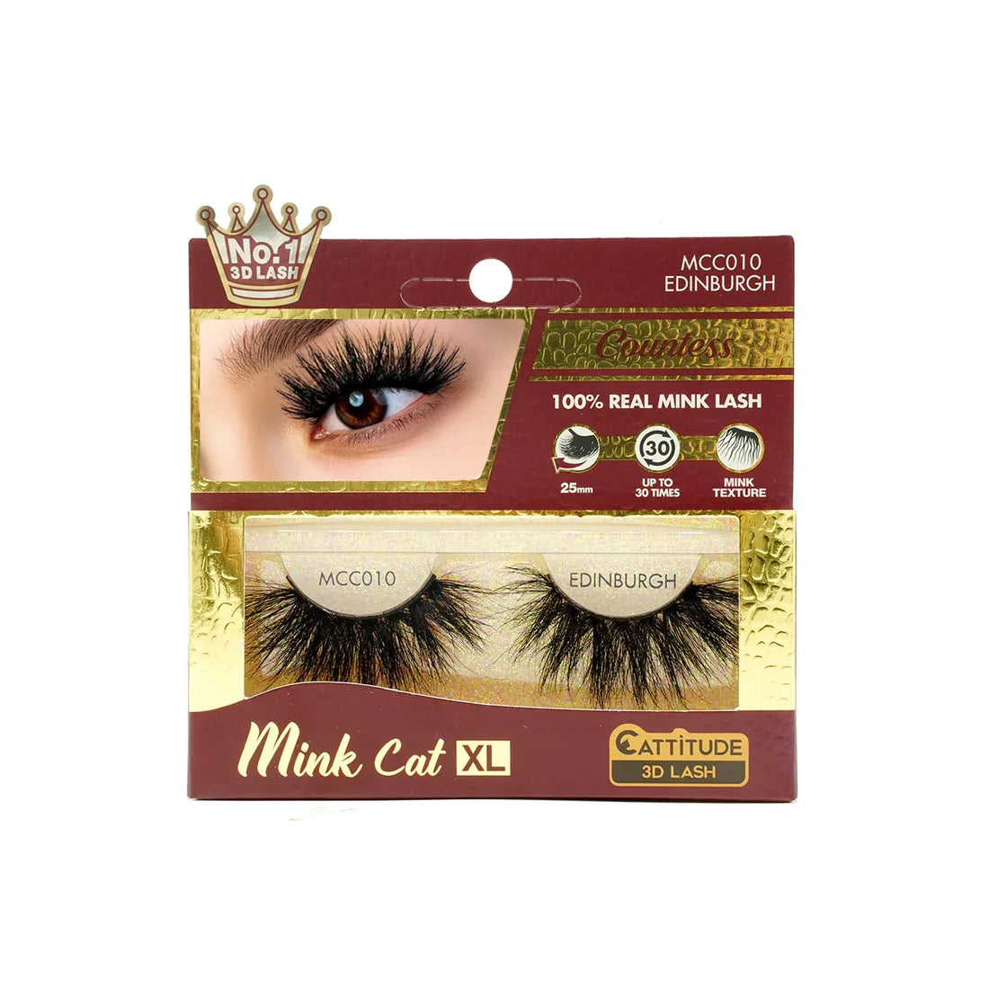 EBIN Cattitude Eyelashes - Mink Cat XL Edinburgh 010