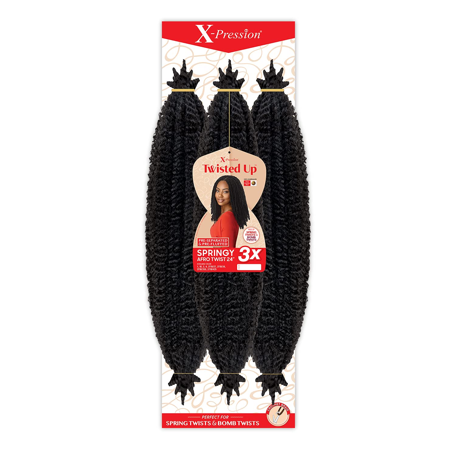 Xpression Twisted Up 3x Springy Afro Twist 24in