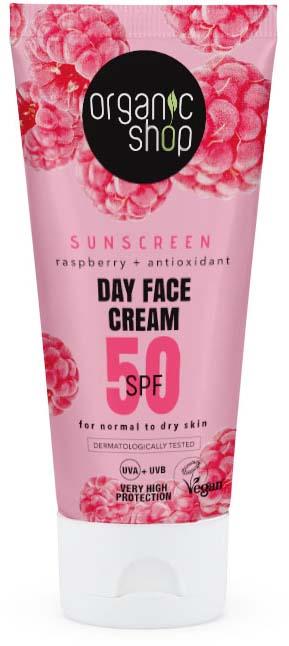 Organic Shop Raspberry Anti Oxidant SPF50 Day Face Cream 50ml